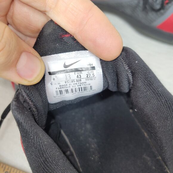 Nike Shoes Mens Size 9.5 Red Black Assertion Athletic Gym Basketball 917505-600 - Picture 12 of 16